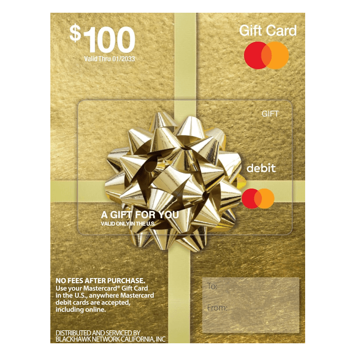 $100 Mastercard Gift Card